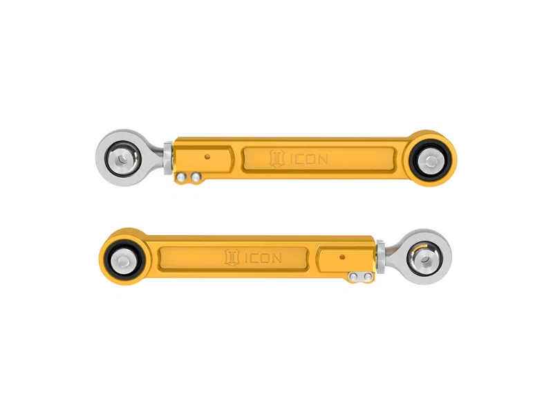 ICON 54102G, 22-23 Toyota Tundra / 2024 Toyota Tacoma Billet Rear Upper Link Kit - Gold Anodized