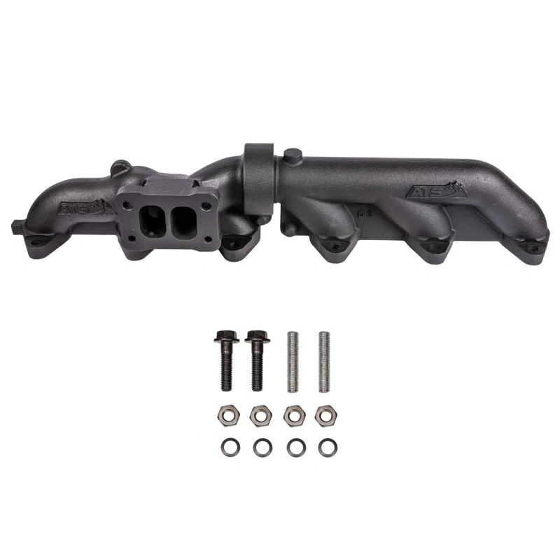 ATS Diesel 204-910-2272, 03-07 5.9L Cummins 2Pc Wide Flange T3 Pulse Flow Exhaust Manifold w/ Flange Hardware