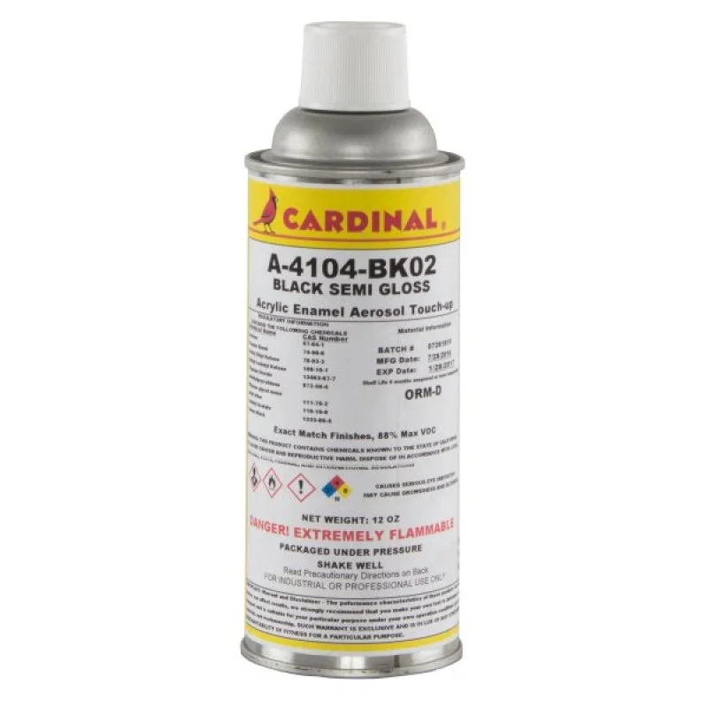 Synergy Mfg 4017, Black Semi-Gloss Steel Metallic Touch-Up Paint (Aerosol)