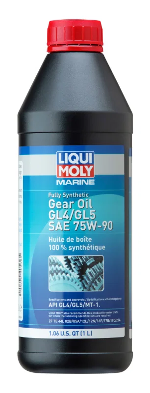 LIQUI MOLY 20538, 1L Marine Fully Synthetic Gear Oil (GL4/GL5) SAE 75W90