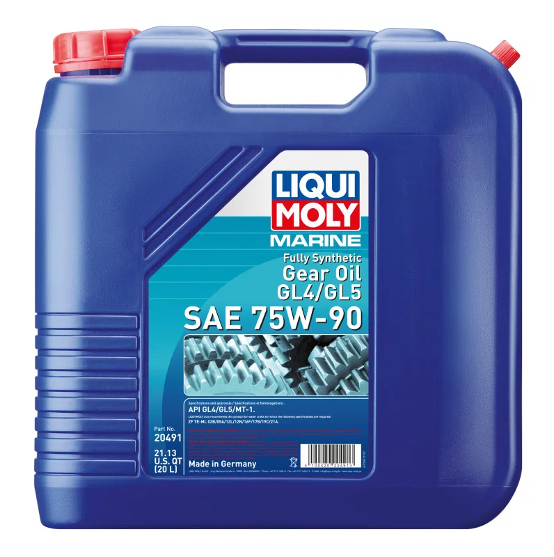 LIQUI MOLY 20491, 20L Marine Fully Synthetic Gear Oil (GL4/GL5) SAE 75W90