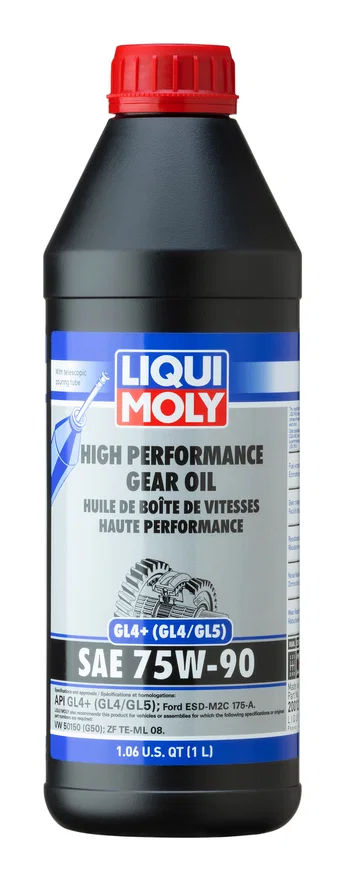 LIQUI MOLY 20012, 1L High Performance Gear Oil (GL4+) SAE 75W90