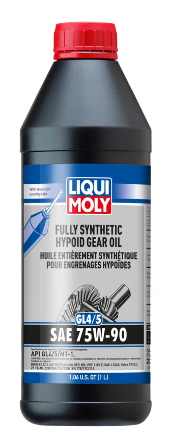 LIQUI MOLY 22090, 1L Fully Synthetic Hypoid Gear Oil (GL4/5) 75W90