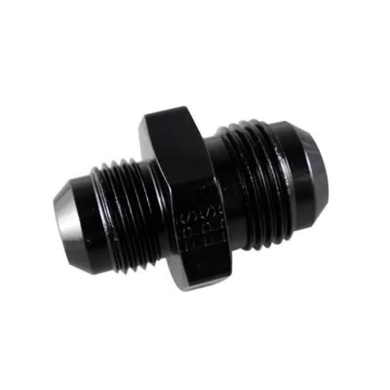 Fragola 491957-BL, 8AN x 7/8-20 Male Adapter- Dual Feed - Black