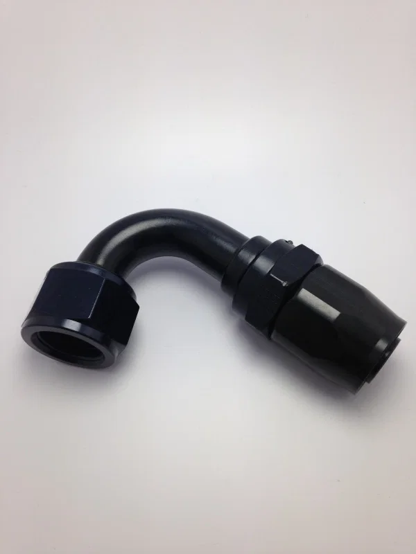Fragola 231211-BL, 10AN Nut x -12AN Hose Reducing Hose End 120 Degree - Black