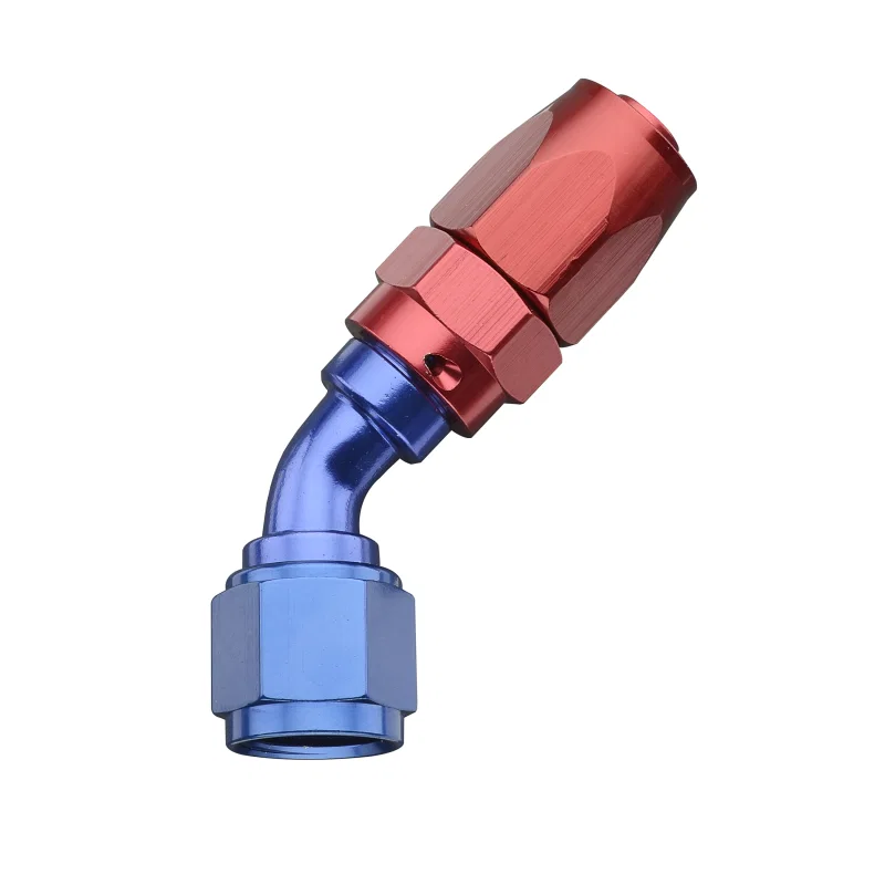 Fragola 224508, 8AN x 45 Degree Pro-Flow Hose End - Blue/Red