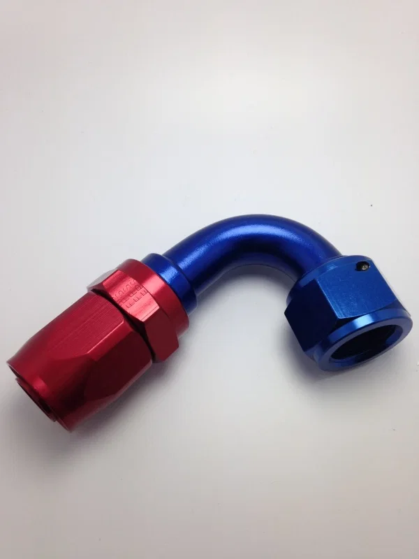Fragola 231211, 10AN Nut x -12AN Hose Reducing Hose End - Blue/Red 120 Degree