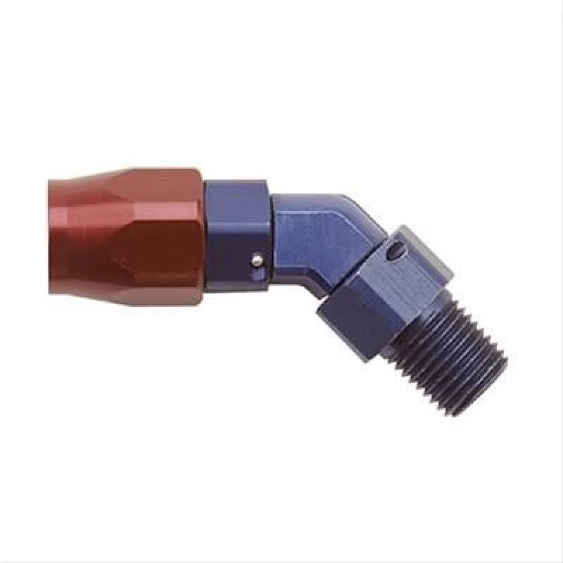 Fragola 194588-BL, 8AN x 45 Degree Hose End x 1/2 NPT - Black