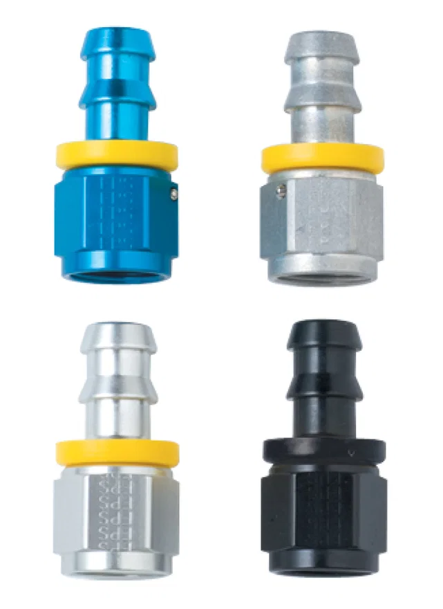 Fragola 200107, 8AN x 3/8 (-6) Push-Lite End Straight - Blue