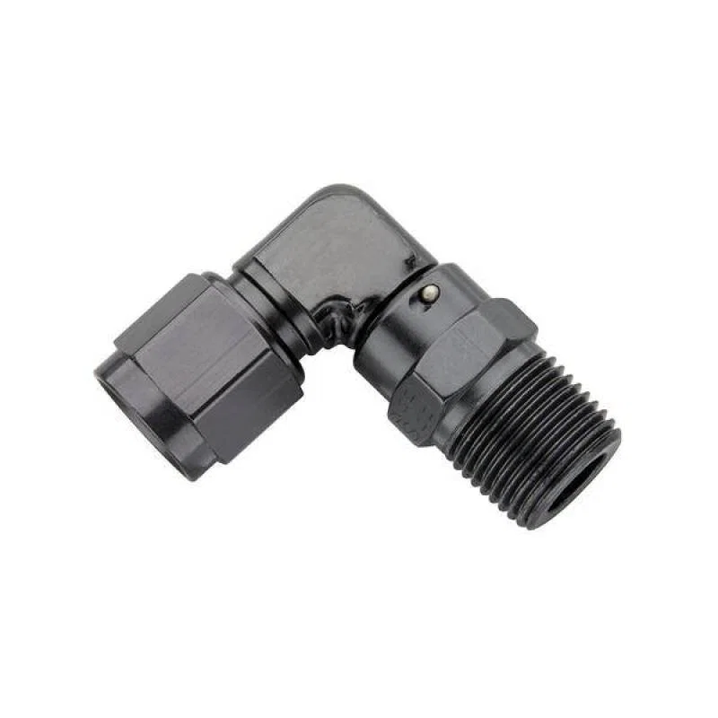 Fragola 499411-BL, 10AN Female Swivel To 3/8 NPT - 90 Degree - Black