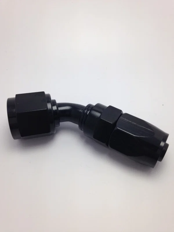 Fragola 224509-BL, 10AN Fem x -8AN Hose 45 Degree Reducing Hose End - Black