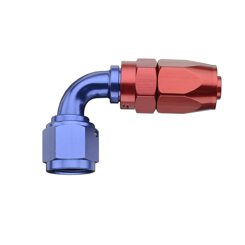 Fragola 229008, 8AN x 90 Degree Pro-Flow Hose End - Blue/Red