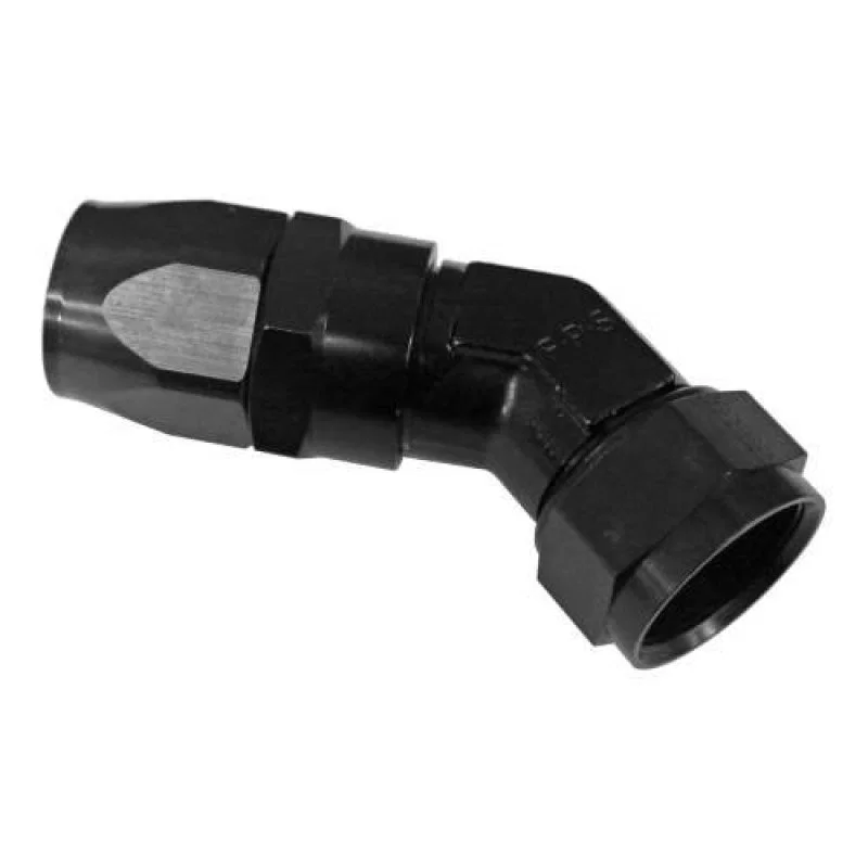 Fragola 104608-BL, 8AN x 45 Degree Low Profile Forged Hose End - Black