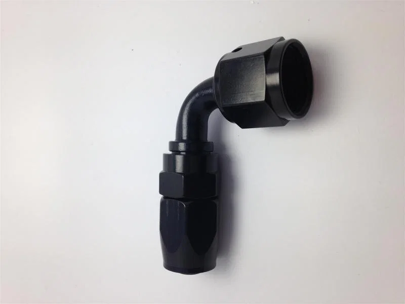 Fragola 229010-BLRAD, 10AN Male Rad. Fitting x 90 Degree Pro-Flow Hose End - Black