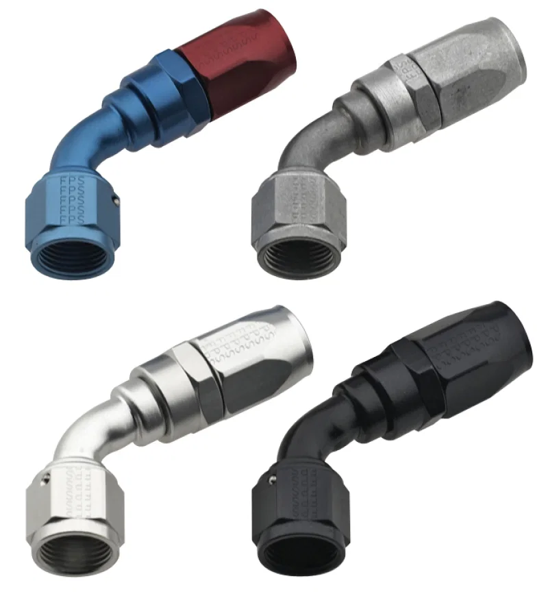 Fragola 106008-BL, 8AN x 60 Degree Power Flow Hose End - Black