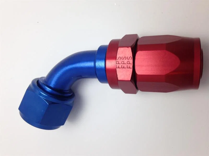 Fragola 226009, 10AN Fem x -8AN Hose 60 Degree Reducing Hose End - Blue/Red