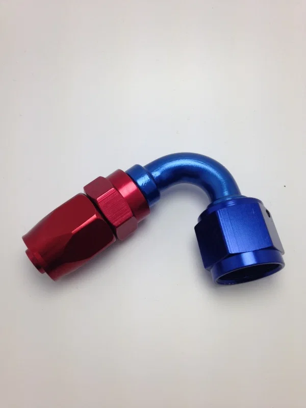Fragola 231209, 10AN Fem x -8AN Hose 120 Degree Reducing Hose End - Blue/Red