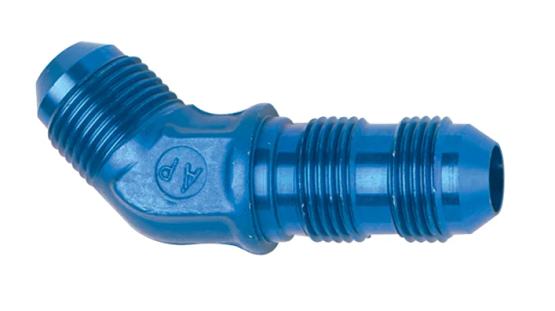 Fragola 483708, 8AN x 45 Degree Bulkhead - Blue
