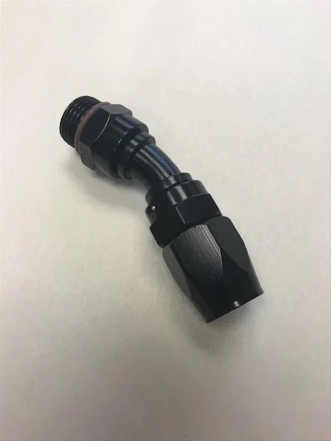 Fragola 223010-BLRAD, 10AN Male Rad. Fitting x 30 Degree Pro-Flow Hose End - Black