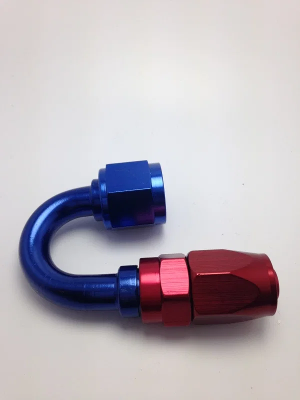 Fragola 231809, 10AN Fem x -8AN Hose 180 Degree Reducing Hose End - Blue/Red