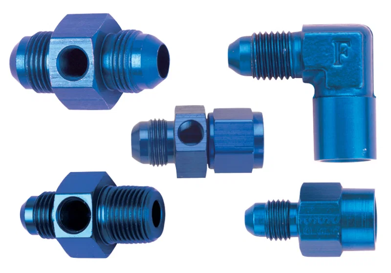 Fragola 495010-BL, 10AN Bypass Return Inlet Fitting - Black