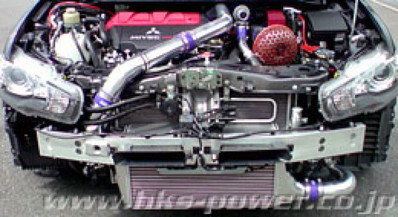 HKS 13001-AM006, Type-2 Front Mount Intercooler includes Full Piping Kit for 08-10 Mitsubishi Evolution X