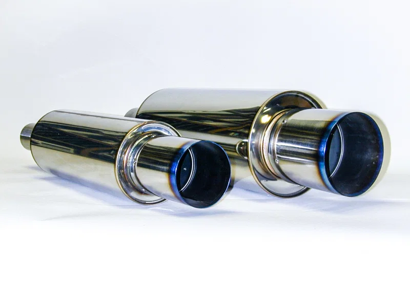 HKS 34005-FK002, Universal Stainless Hi Power 130mm Titanium Muffler for Land Rover Discovery