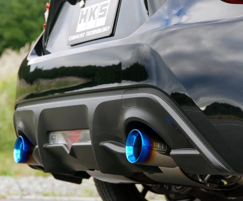 HKS 32018-AT041V, LEGAMAX Sports S-Tail Ti ZN6/ZC6- Burnt Tips