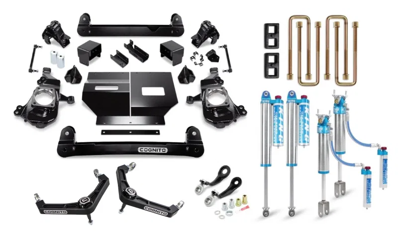 Cognito 510-P1383, 20-26 GM Silverado/Sierra 2500/3500 2WD/4WD 4in Elite Billet UCA Lift Kit w/ King 2.5 RR