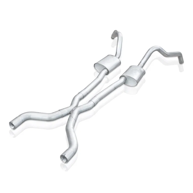 Stainless Works NVSBC3CB, 62-67 Chevy Nova 3in Catback w/ X-Pipe Turbo Chambered Mufflers 3in Cores
