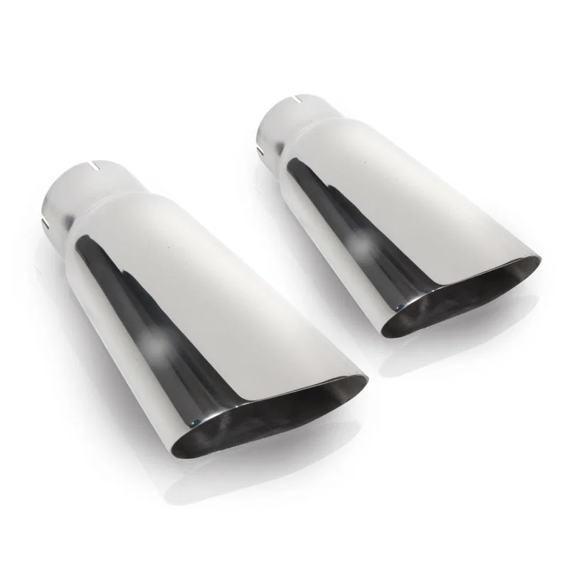 Stainless Works 7090250, Flat Oval Exhaust Tips 2.5in Inlet (priced per pair)