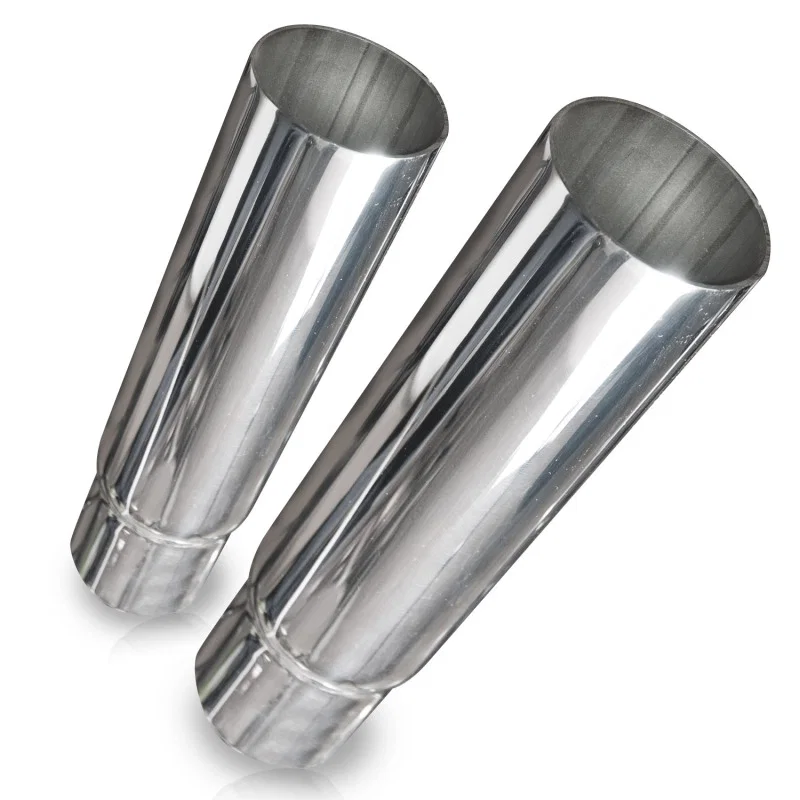 Stainless Works 771250, Straight Cut Resonator Tips 2 1/2in ID Inlet 3in Body