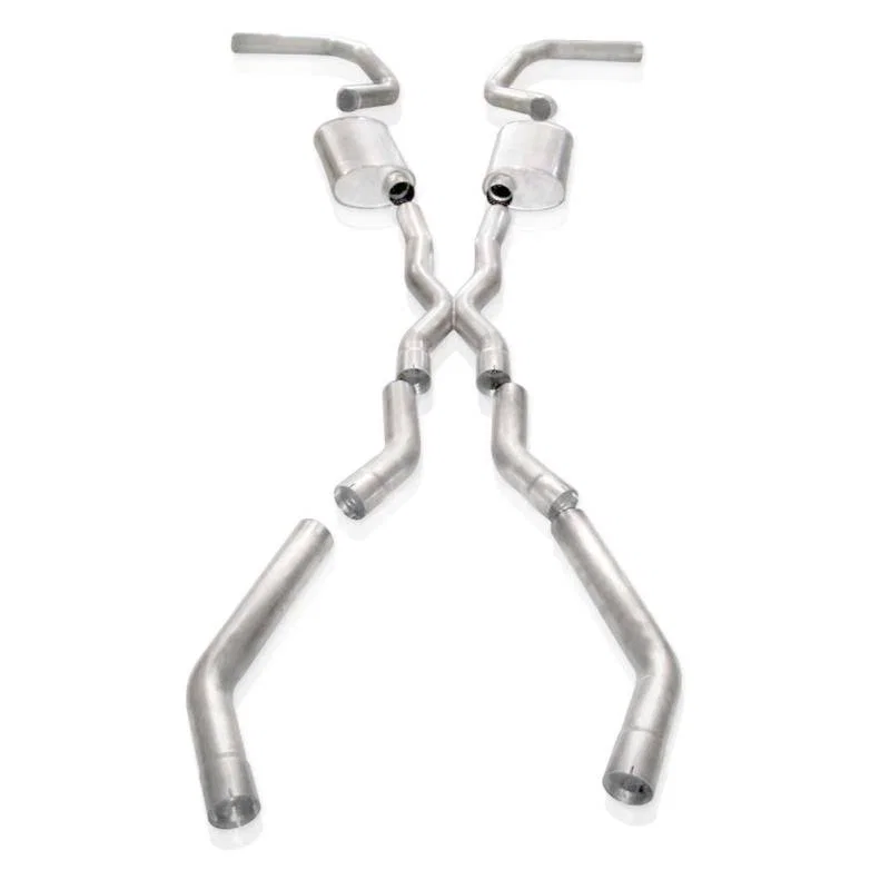 Stainless Works CA679LSD, Chevy Camaro 1967-69 Exhaust 3in Stainless with X-Pipe