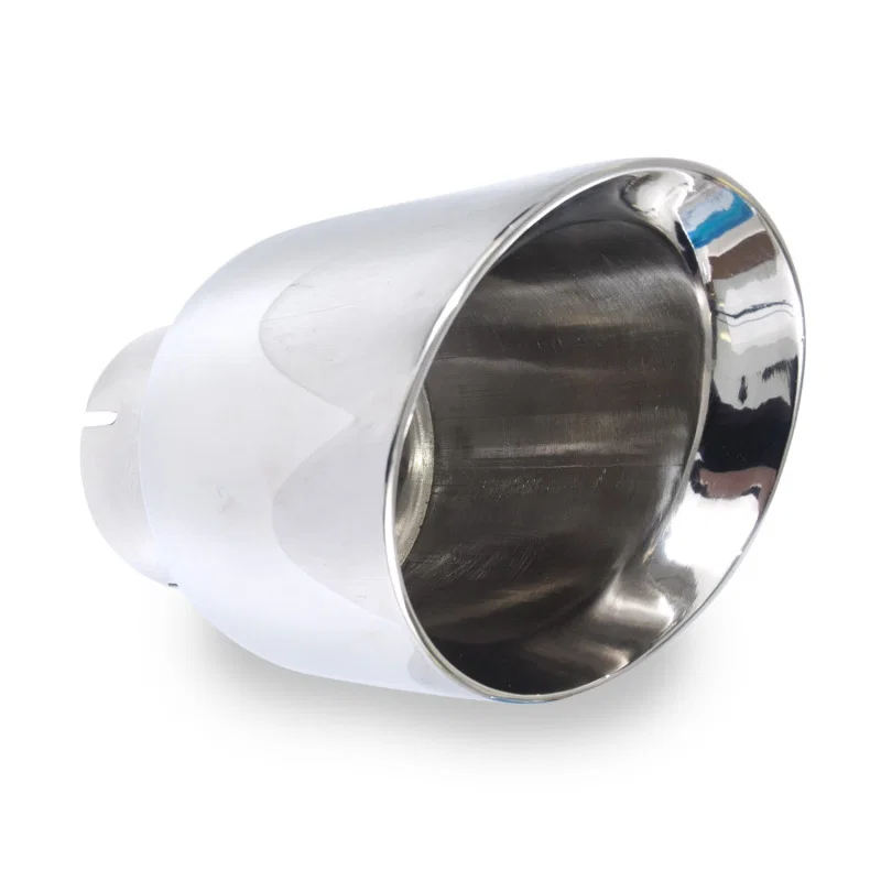Stainless Works 789300, Conical Double Wall Slash Cut Exhaust Tip - 5in Body 3in Inlet