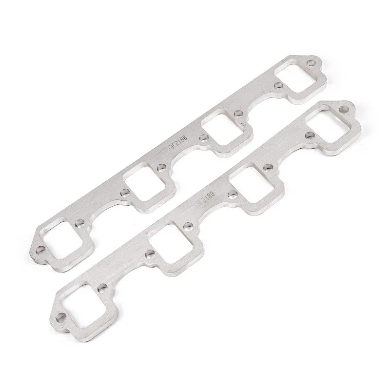 Stainless Works HFSBF2188, SBF Rectangular Shaped Port Header 304SS Exhaust Flanges 1-7/8in Primaries (2in BP)