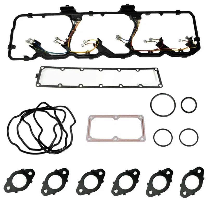 Industrial Injection 246B05, Engine Installation Gasket Set 2007.5-2018 6.7L Cummins W/ Injector Harness