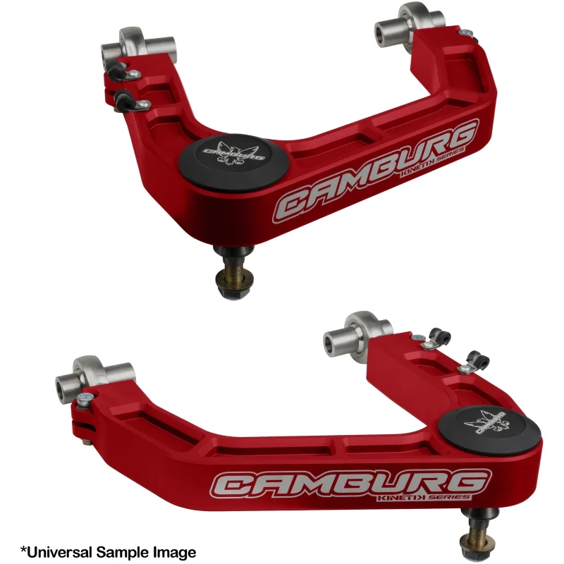 Camburg CAM-210099-RED, Chevy/GMC 1500 2WD/4WD 19-23 KINETIK V2 Performance Billet Uniball Upper Arms (Red)