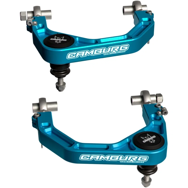 Camburg CAM-310277-BLU, 2024 Toyota Tacoma 2WD/4WD KINETIK V2 Performance Billet X-Joint XL Upper Arms (KING BLUE)