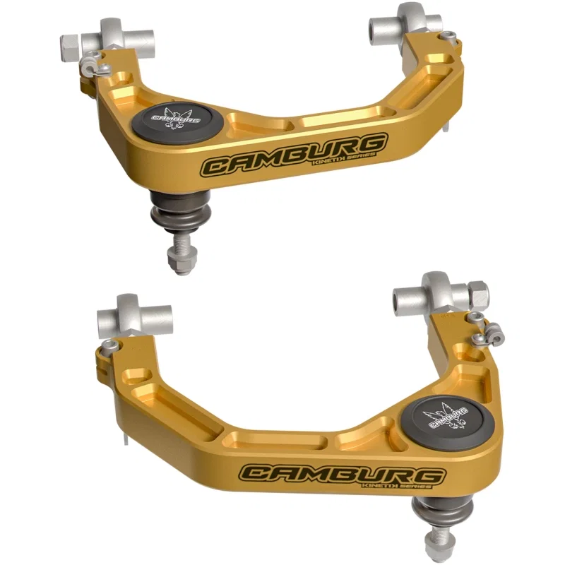 Camburg CAM-310277-GLD, 2024 Toyota Tacoma 2WD/4WD KINETIK V2 Performance Billet X-Joint XL Upper Arms (GOLD)