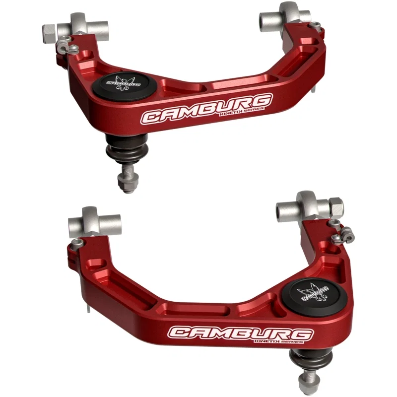 Camburg CAM-310277-RED, 2024 Toyota Tacoma 2WD/4WD KINETIK V2 Performance Billet X-Joint XL Upper Arms (RED)
