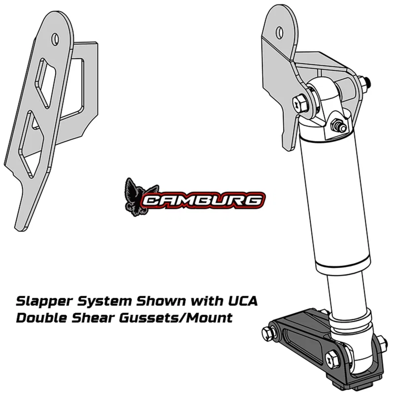 Camburg CAM-310172, 05-23 Toyota Tacoma 2.5 Front Slapper Bump Stop Mount Kit w/ UCA Gussets Only