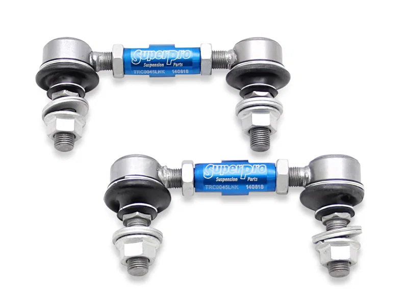 Superpro TRC1245, 1997 Chevrolet Corvette 0 Front HD Adjustable End Link Set (12mm Studs 100mm-120mm Length)