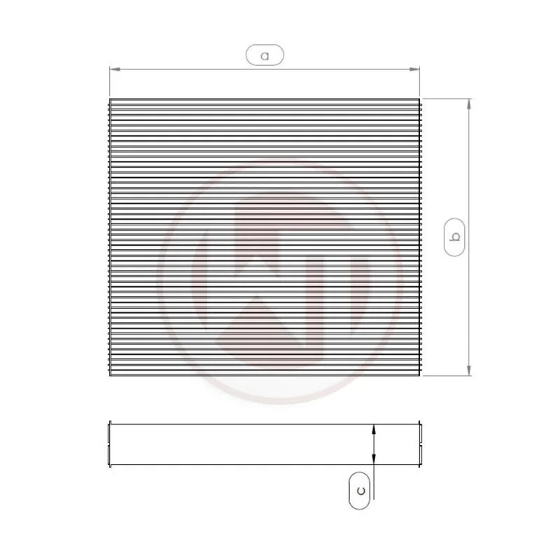 Wagner Tuning 004001007-001, 240x251x52mm Radiator Core