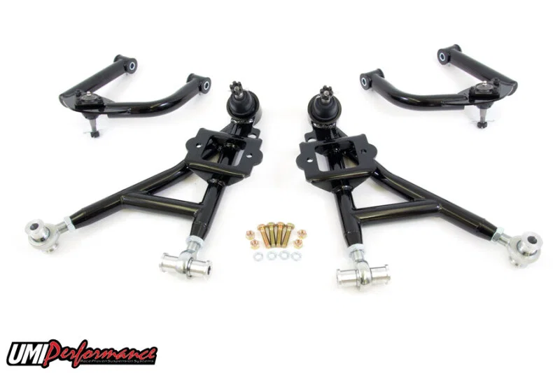 UMI Performance 230011-B, 93-02 GM F-Body Front A-Arm Kit Adjustable Lower Budget Drag