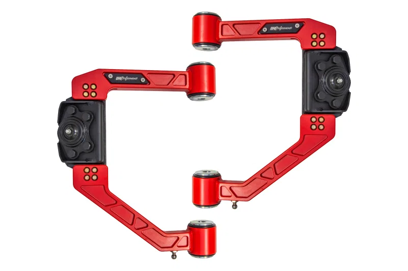 UMI Performance 6565-R, 15-25 Ford F-150 Adjustable Upper A-Arm Kit - Red