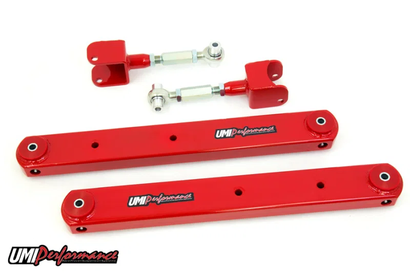 UMI Performance 302117-R, 78-88 GM G-Body Rear Control Arm Kit Fully Boxed Lowers Adjustable Uppers