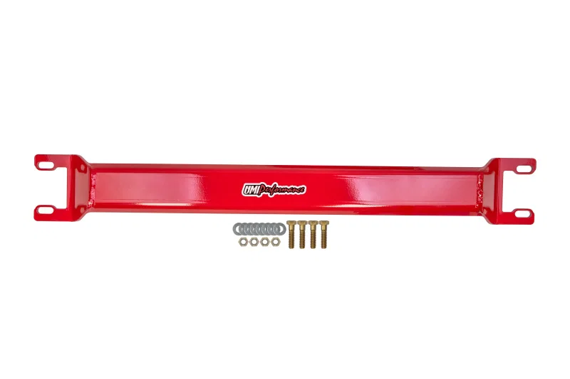 UMI Performance 4065-R, 64-72 GM A-Body Rear Shock Tower Brace - Red for Chevrolet El Camino
