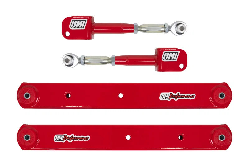 UMI Performance 402119-R, 64-67 GM A-Body Rear Control Arm Kit Fully Boxed Lowers Adjustable Uppers
