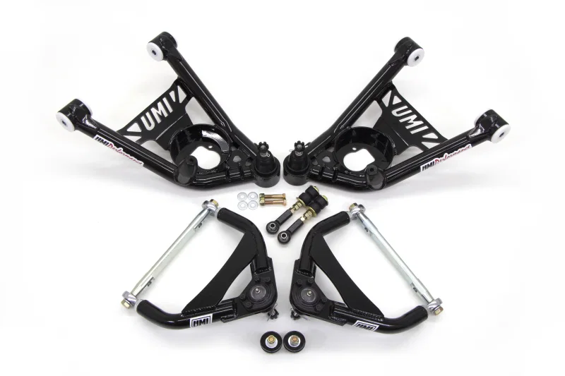 UMI Performance 403256-3-B, 64-72 GM A-Body Tubular Upper & Lower Front A-Arm Kit- Delrin Bushings