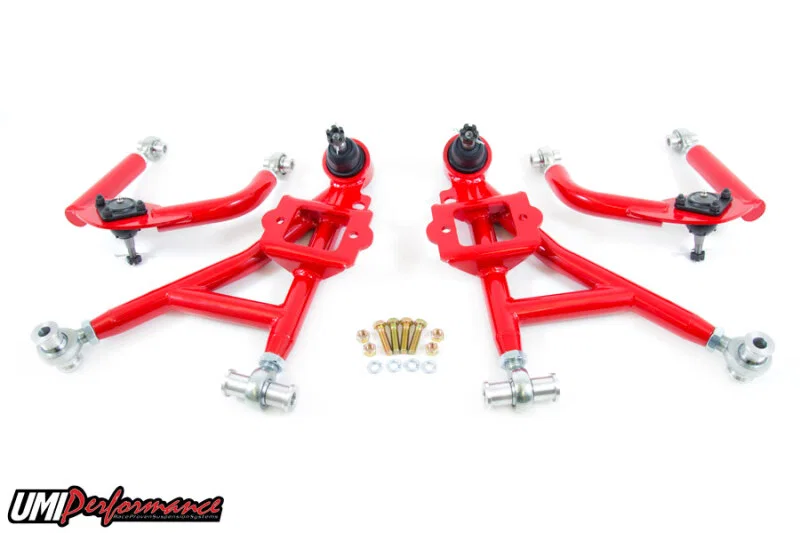 UMI Performance 230010-R, 93-02 GM F-Body Front A-Arm Kit Adjustable Drag